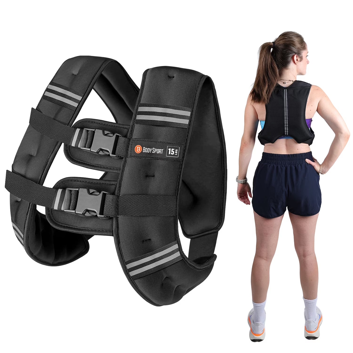 Chaleco Con Peso, 15 Lb. - Chaleco Ajustable Para Entrenamiento De Fuerza, Correr, Caminar Y Entrenamientos De Resistencia